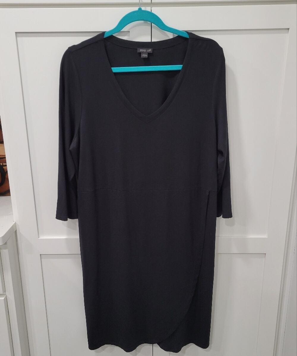 J. Jill Wearever Collection Faux Wrap V Neck Dress Size Large